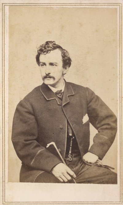 Carte de Visite of John Wilkes Booth, 1862 by Case and Co. Silsbee