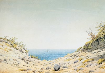 View Through a Shore Depression to the Sea by Caspar David Friedrich