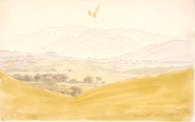 Bohemian Landscape with the Mittelgebirge by Caspar David Friedrich