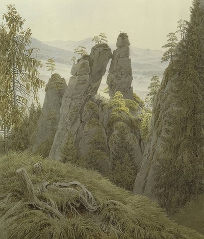 The Gate at Neurathen. Circa 1837-40 by Caspar David Friedrich