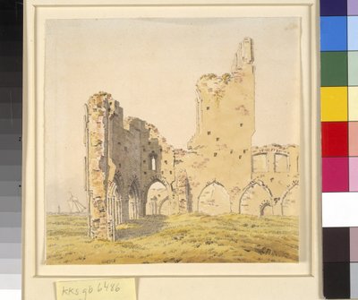 Eldena Abbey, near Greifswald in Swedish Pomerania by Caspar David Friedrich