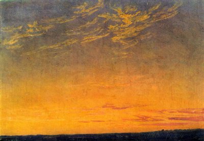 Evening with Clouds by Caspar David Friedrich