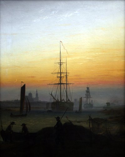 The Port of Greifswald by Caspar David Friedrich