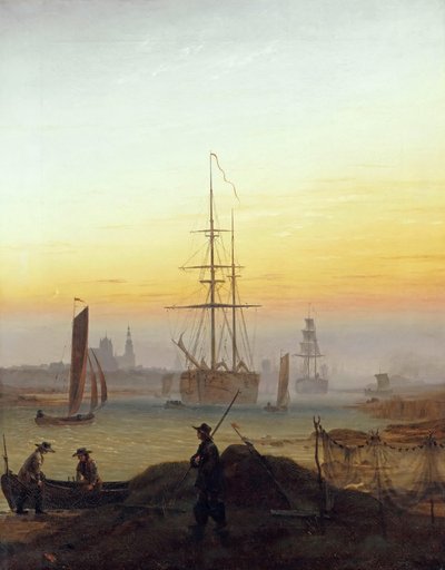 The Port of Greifswald by Caspar David Friedrich