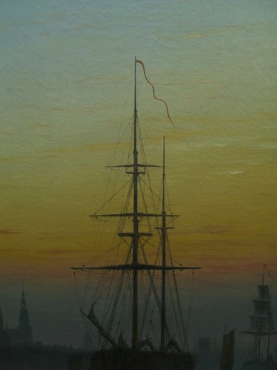 The Port of Greifswald (detail) by Caspar David Friedrich