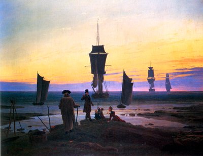 The Life Stages (beach picture, beach scene in Wiek) by Caspar David Friedrich