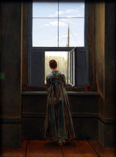 Woman at a Window by Caspar David Friedrich