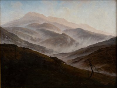 Giant Mountains Landscape with Rising Fog by Caspar David Friedrich