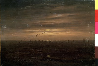 Fishing Nets. Sunset Landscape. Painting by Caspar David Friedrich, 19th Century, Hermitage Museum, Saint Petersburg by Caspar David Friedrich