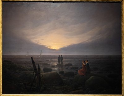 Moon Rising Over the Sea by Caspar David Friedrich
