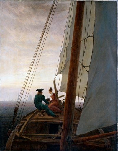 On Board a Sailing Ship by Caspar David Friedrich