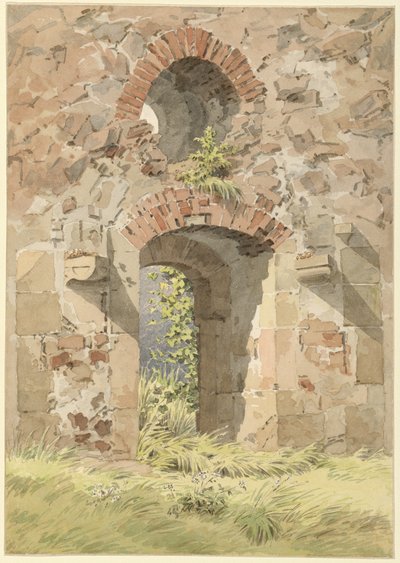 Ruin of the Monastery of the Holy Cross, Meissen by Caspar David Friedrich