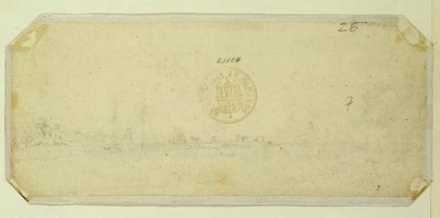 Sketch of a Landscape from the back of a painting by Caspar David Friedrich