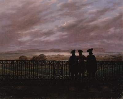 The Poets Vasily Andreyevich Zhukovsky, Sergeyevich Ivan Turgenev and Aleksandr Ivanovich Turgenev by Caspar David Friedrich
