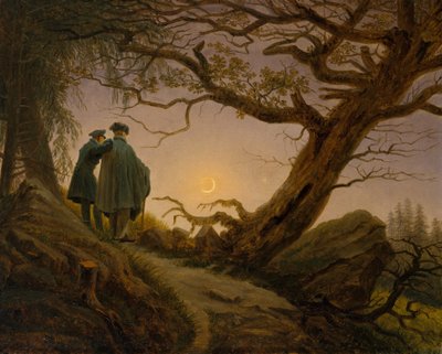 Two Men Contemplating the Moon by Caspar David Friedrich