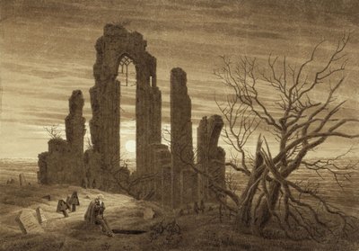 Winter - Night - Old Age and Death from the Times of Day and Ages of Man Cycle by Caspar David Friedrich
