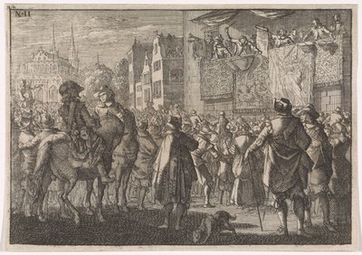 Proclamation of the Peace of Osnabrück in a City, 1648 by Caspar Luyken (attributed to)