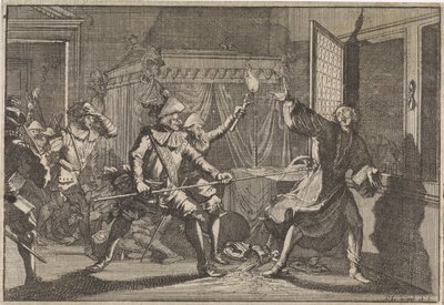 Albrecht von Wallenstein, Duke of Friedland, Murdered by His Own Soldiers, 1634 by Caspar Luyken (attributed to)