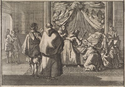 Death of the Infanta Isabella, Regent of the Netherlands, in Brussels, 1633 by Caspar Luyken (attributed to)