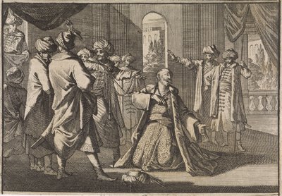 Emir Fakardin Begs Sultan Murat IV for His Life, 1633 by Caspar Luyken (attributed to)