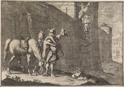 General Hans Georg von Arnim-Boitzenburg Escapes from Prison via a Rope Ladder, 1638 by Caspar Luyken (attributed to)
