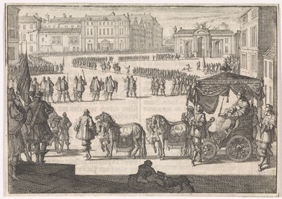Inauguration of Christina, Queen of Sweden in Stockholm, 1650 by Caspar Luyken (attributed to)
