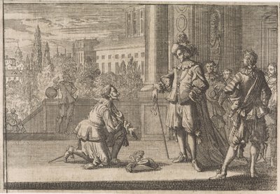 Charles IV, Duke of Lorraine Kneeling Before Louis XIII, 1641 by Caspar Luyken (attributed to)