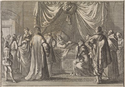Deathbed of Maria de Medici, 1642 by Caspar Luyken (attributed to)