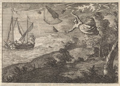 Strong Wind on the Coast of Malmö, 1679 by Caspar Luyken