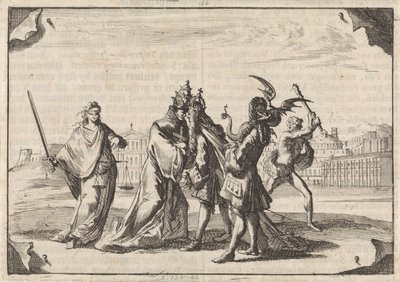 Caricature of the Struggle Between Louis XIV and Pope Innocent XI, 1687 by Caspar Luyken