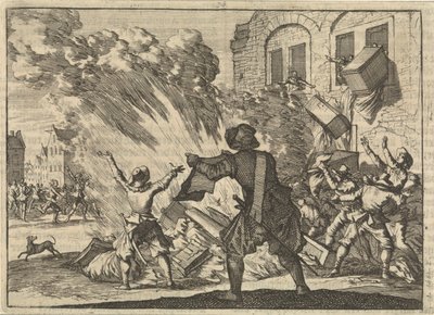 Tollhouse in Lyon Plundered Due to Increased Excise Taxes, 1625 by Caspar Luyken