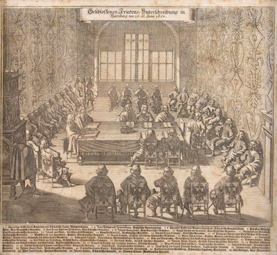 The ratification of the Peace of Westphalia in Nuremberg on June 26, 1650 by Caspar Merian