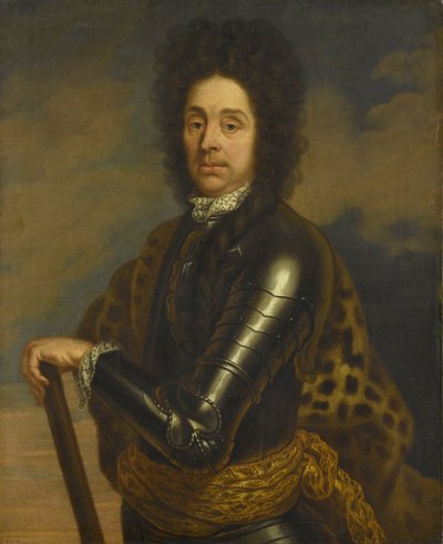 Portrait of Menno Baron van Coehoorn, General in the Artillery and Fortifications Engineer by Caspar Netscher (copy after)