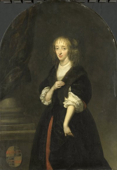 Portrait of Jacoba Bicker, Wife of Pieter de Graeff by Caspar Netscher