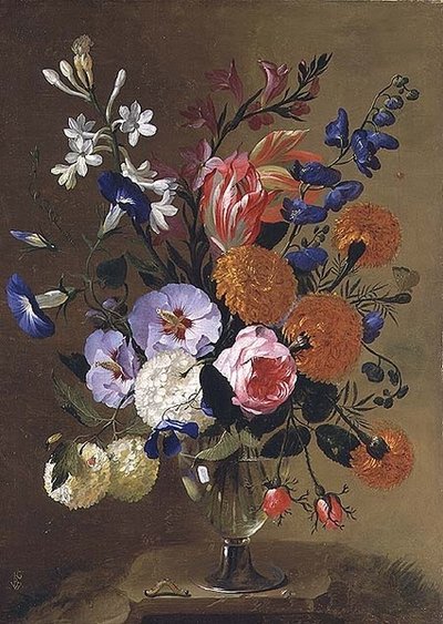 A Still Life of Flowers in a Vase, 1668 by Caspar Pieter I Verbrugghen