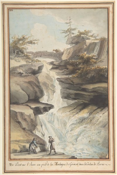 A Bridge on the Aar, at the Foot of the Grimsel, in the Canton of Berne by Caspar Wolf