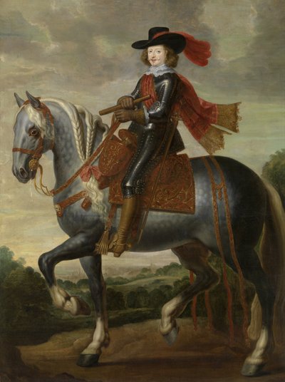 Equestrian portrait of Cardinal-Infante Ferdinand of Austria by Caspar de Crayer