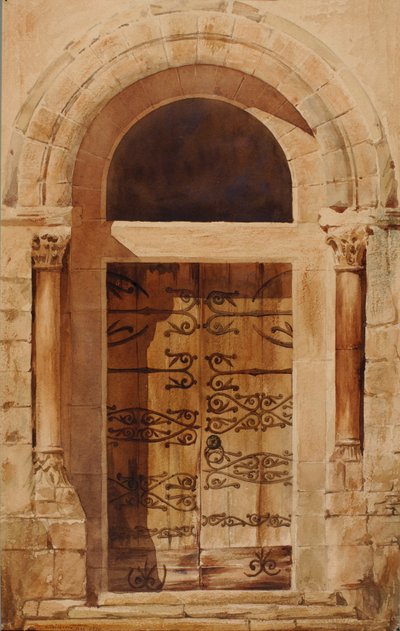 Portal of Church of Nervy St. Sepulchre (facsimile copy of a drawing by E. Viollet Le Duc) by Cass Gilbert