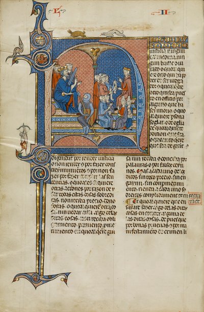Page from a manuscript of the Vidal Mayor manuscript by Vidal Canellas, copied by Michael Lupi de Candiu, c.1290-1310 by Catalan School