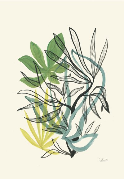 Flowing Botanical Greens by Catalina Somolinos