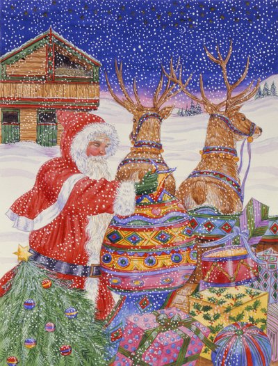 Father Christmas Loading his Sleigh by Catherine Bradbury