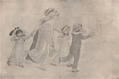 Water-Colour Drawing for Colour Wood-Block Print by Catherine Greenaway