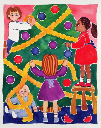Decorating the Christmas Tree by Cathy Baxter