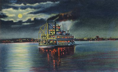 Moonlight on the Ohio River, Louisville, Ky. by Caufield and Shook