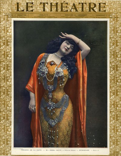 Emma Calve as Salome, front cover of 