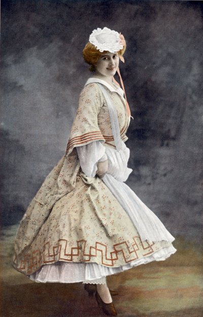 French Comedian Jeanne Saulier as Arlette in Operetta 