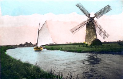 A Windmill on the Norfolk Broads, Norfolk, 1926 by Cavenders Ltd