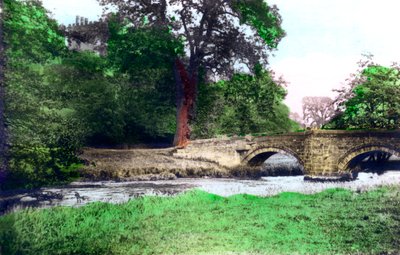 Bridge at Haddon Hall stately home, Derbyshire, 1926 by Cavenders Ltd