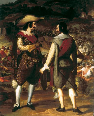 The Capture of San Juan in Puerto Rico (1625) (detail) by Caxesi or Caxete Eugenio Caxes