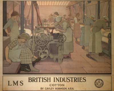 British Industries - Cotton, 1924 by Cayley Robinson